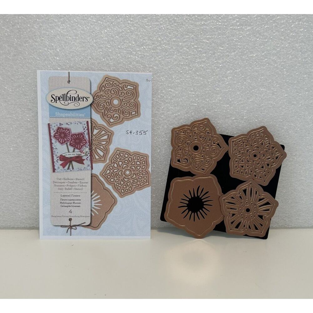 Spellbinders Shapeabilities Dies Layered Flowers S4-355 Scrapbooking Crafts